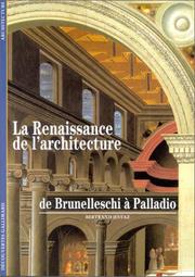 Cover of: La Renaissance de l'architecture  by Bertrand Jestaz