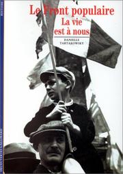 Cover of: Le Front populaire  by Danielle Tartakowsky