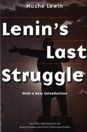 Cover of: Lenin's Last Struggle