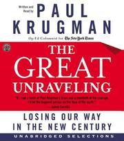 Cover of: The Great Unraveling CD by Paul R. Krugman