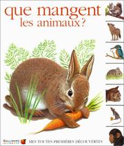 Cover of: Que mangent les animaux?