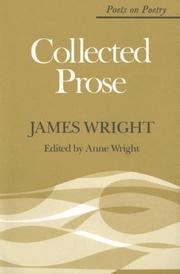 Cover of: Collected prose