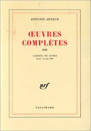 Cover of: Oeuvres complètes by Antonin Artaud