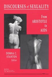 Cover of: Discourses of Sexuality: From Aristotle to AIDS (RATIO: Institute for the Humanities) by Domna C. Stanton