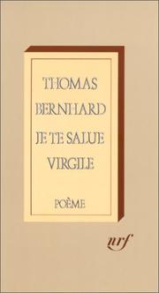 Cover of: Je te salue Virgile