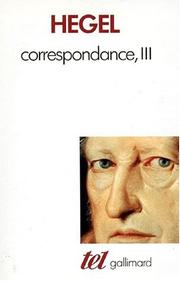 Cover of: Correspondance