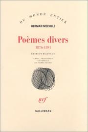 Cover of: Poèmes divers, 1876-1891