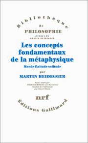 Cover of: Les concepts fondamentaux de la métaphysique