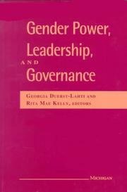 Cover of: Gender power, leadership, and governance