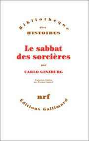 Cover of: Le sabbat des sorcières by Carlo Ginzburg