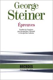 Cover of: Epreuves by George Steiner