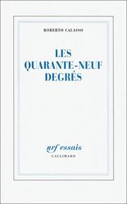 Cover of: Les quarante-neuf degrés by Roberto Calasso