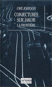 Cover of: Conjectures sur Jakob by Uwe Johnson, Pierre Rusch