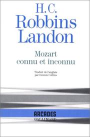 Cover of: Mozart connu et inconnu