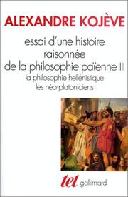 Cover of Essai d'une histoire raisonnée de la philosophie païenne, tome 3