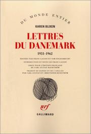 Cover of: Lettres du Danemark 1931-1962 by Isak Dinesen