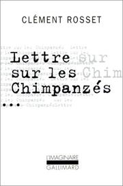 Cover of: Lettre sur les chimpanzés