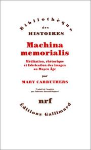 Cover of: Machina memorialis  by Mary Carruthers
