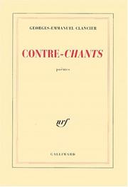 Cover of: Contre-Chants: Poemes