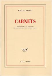 Cover of: Carnets 1, 2, 3, 4 by Marcel Proust