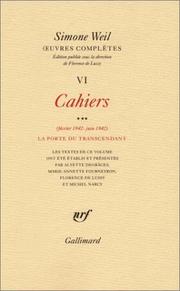 Cover of: Cahiers, tome 6 : La Porte du transcendant