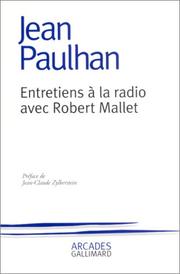Cover of: Entretiens à la radio avec Robert Mallet