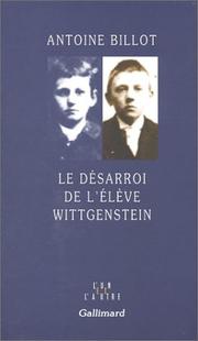Cover of: Le Désarroi de l'élève Wittgenstein