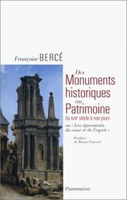 Cover of: Des monuments historiques au patrimoine du dix-huitième siècle by Bruno Foucart