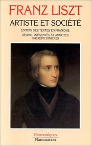 Cover of: Artiste et société