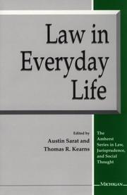 Cover of: Law in Everyday Life (The Amherst Series in Law, Jurisprudence, and Social Thought)