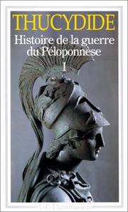 Cover of: Histoire de la guerre du Péloponnèse