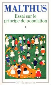 Cover of: Essai sur le principe de population by Thomas Robert Malthus