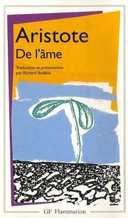 Cover of: De l'âme by Aristotle, Richard Bodéüs