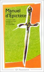Cover of: Manuel d'Epictète by Epictetus