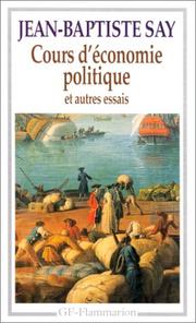 Cover of: Cours d'économie politique et autres essais