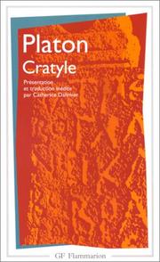 Cover of: Cratyle by Πλάτων, Catherine Dalimier