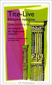 Cover of: Histoire romaine, livres XXXVI à XL