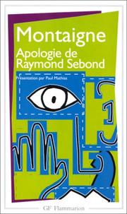 Cover of: Apologie de Raymond Sebond