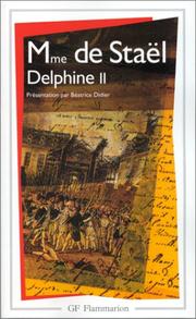 Cover of: Delphine, tome 2 by Madame de Staël