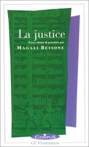 Cover of: La justice