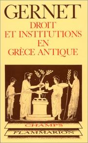 Cover of: Droit et institutions en Grèce antique