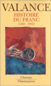 Cover of: Histoire du Franc  by Georges Valance