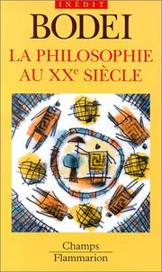Cover of: La philosophie au XXe siècle