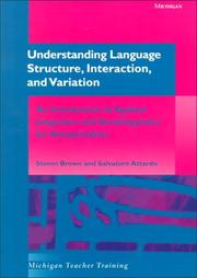 Cover of: Understanding language structure, interaction, and variation: an introduction to applied linguistics and sociolinguistics for nonspecialists