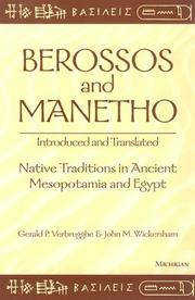 Cover of: Berossos and Manetho, Introduced and Translated by Gerald Verbrugghe, John Wickersham