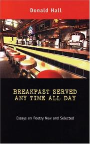 Cover of: Breakfast served any time all day: essays on poetry new and selected