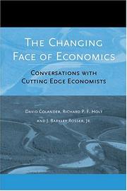 Cover of: The Changing Face of Economics by David Colander, Richard P. F. Holt, Rosser, J. Barkley