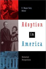 Cover of: Adoption in America by E. Wayne Carp