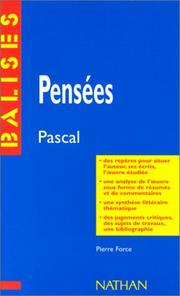 Cover of: Pensées by Pascal