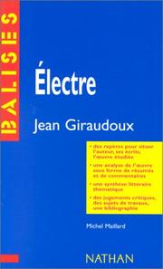 Cover of: Electre, Jean Giraudoux--